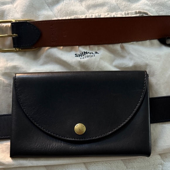 Shinola Birdy Leather Belt Wallet - Picture 1 of 6